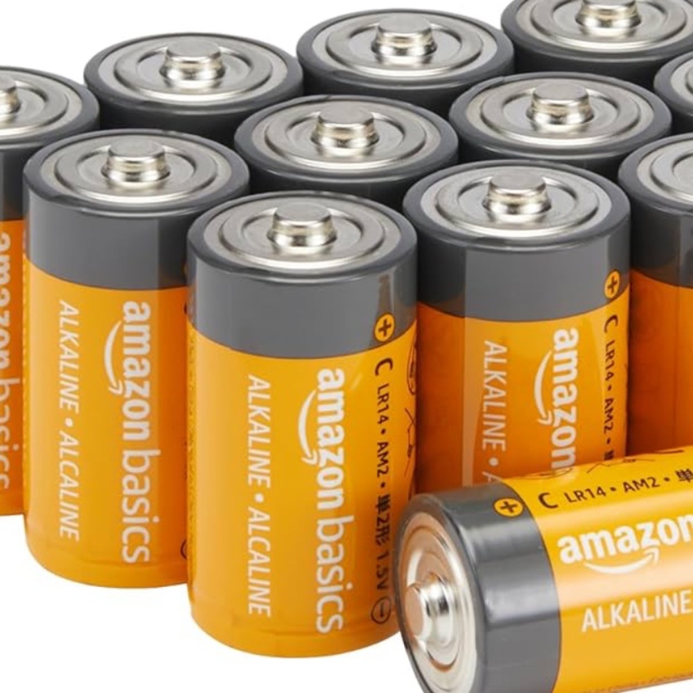 Amazon Basics ‘C’ Alkaline Batteries - 12 pack